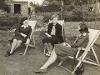 Lady Ironside chats with American Red Cross girls at Morley Old Hall, Norfolk. (Digital archive reference MC 371/025)