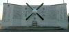 The propeller memorial and diorama of the airfield honouring the 355th Fighter Group