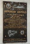 The control tower memorial to the 44th donated by Robert Lee Aston, a navigator with the 67th Bomb Squadron.