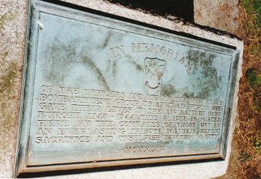 The memorial plaque at Carleton Rode Church, dedicated to the 17 servicemen of the 389th killed in a mid-air collision over the parish in 1944.