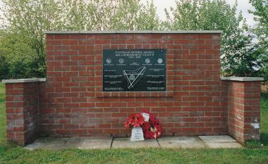 The memorial to the men of the 448th Bomb Group who were missing or killed in action during their service at Seething. It is in front of the former control tower, now a museum.