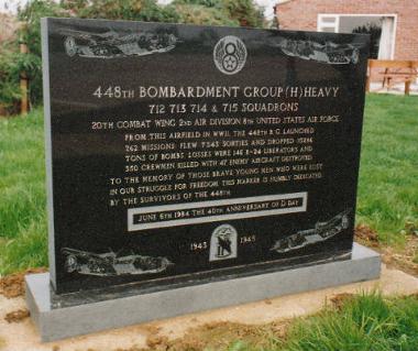 The memorial on Seething Airfield, close to the Waveney Flying Group clubhouse.