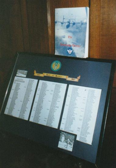 The 466th Bomb Group Roll of Honor at All Saints Church, Weston Longville.