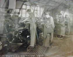 The machine shop of the 489th Bomb Group. Picture from the collection of Leland J Smith (MC 371/603 721x6) at Norfolk Record Office.