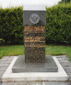 The memorial to the 489th Bomb Group at the southern end of the runway.