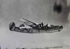 A B-24 Liberator from the 491st Bomb Group, flying on the group's last mission on April 25 1945. Picture from the collection of Vincent S Cahill Jnr (MC 371/610 721x7) at Norfolk Record Office.