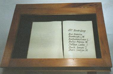 A close-up view of the Roll of Honor in Metfield Church.